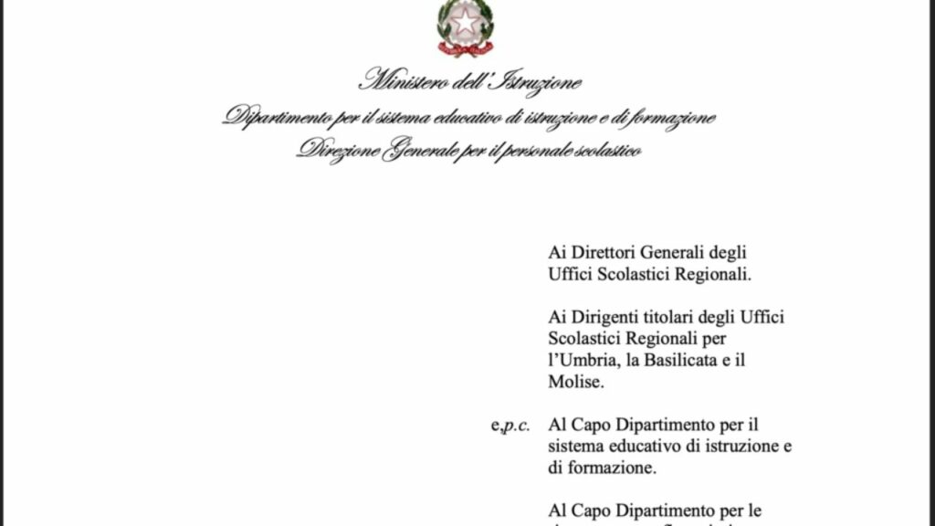 Concorso straordinario, Nota Ministero Istruzione