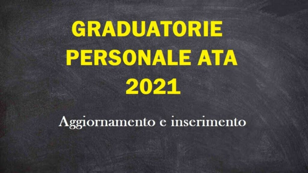 ATA : graduatorie 2021 domanda online e data