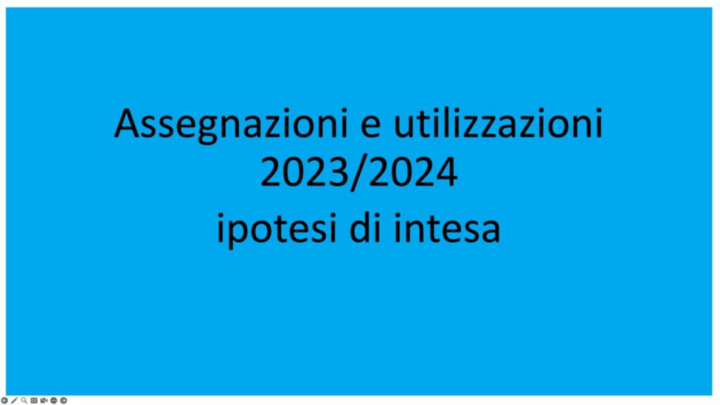 Assegnazioni e utilizzazioni, ipotesi di intesa 23.24