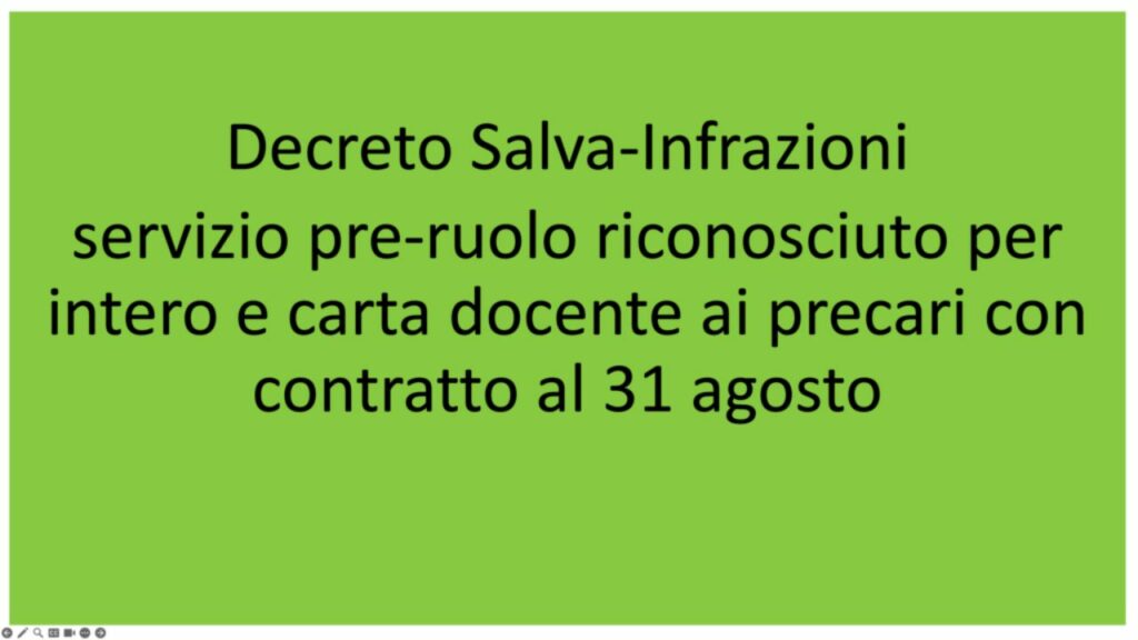 Decreto Salva-Infrazioni servizio pre-ruolo riconosciuto per intero e carta docente ai precari con contratto al 31 agosto