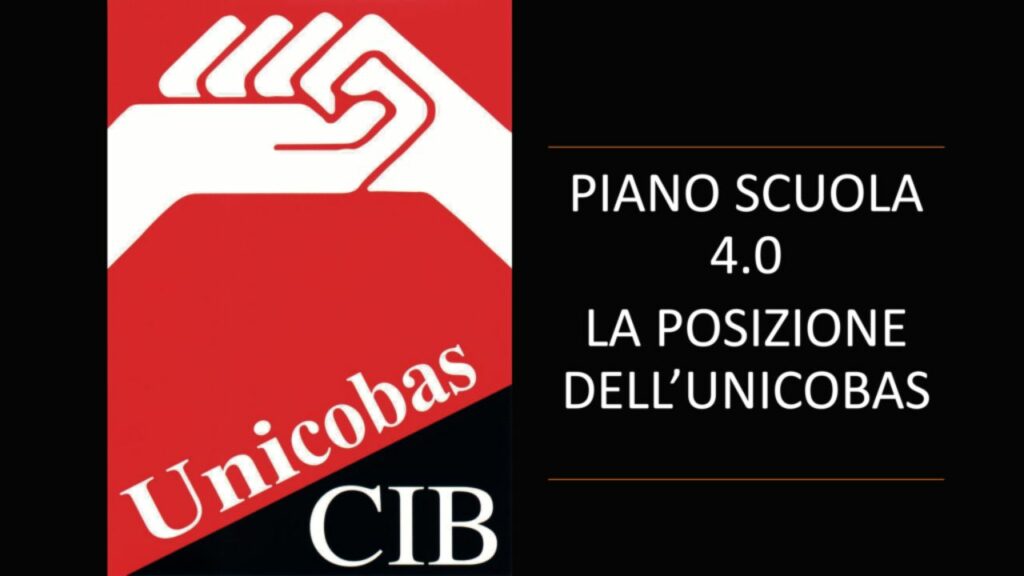 Piano scuola 4.0 la posizione dell'UNICOBAS