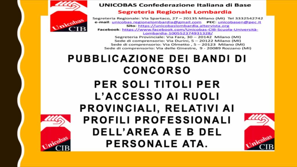 Gli USR hanno pubblicato i bandi di concorso relativi ai profili del personale ATA