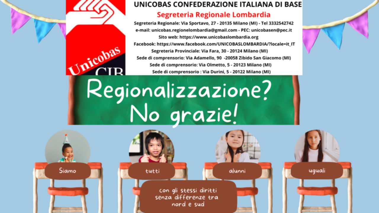 Regionalizzazione? No , grazie.