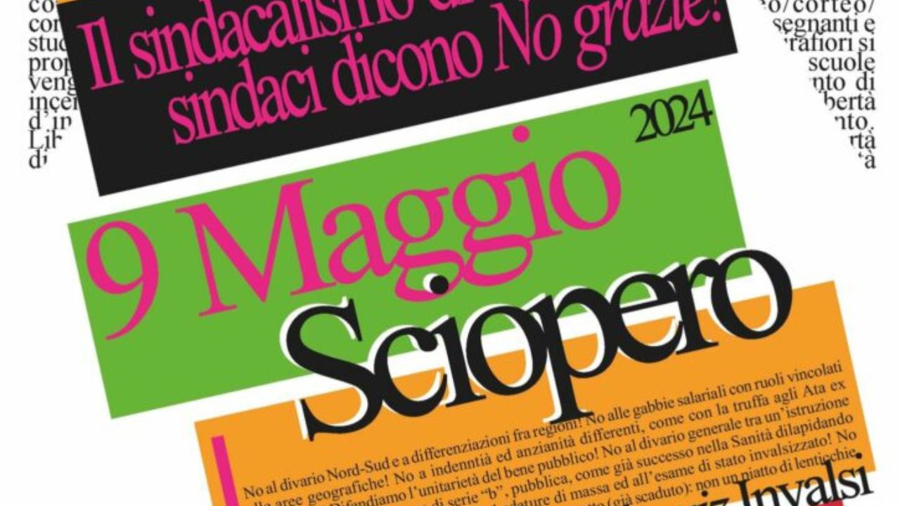 SCIOPERO COMPARTO SCUOLA E MANIFESTAZIONE NAZIONALE A ROMA 9 maggio 2024, MINISTERO DELL'ISTRUZIONE, V.le Trastevere, h. 9.00 