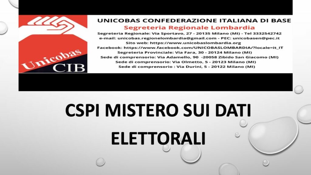 CSPI mistero sui dati elettorali