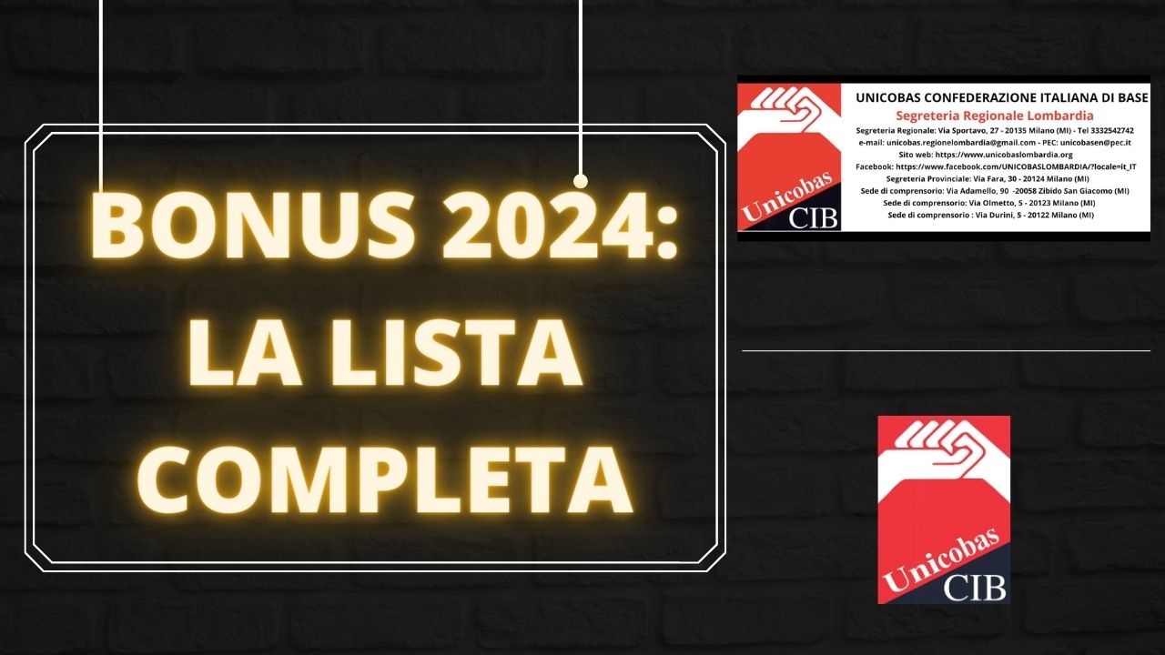 Bonus 2024 la lista completa