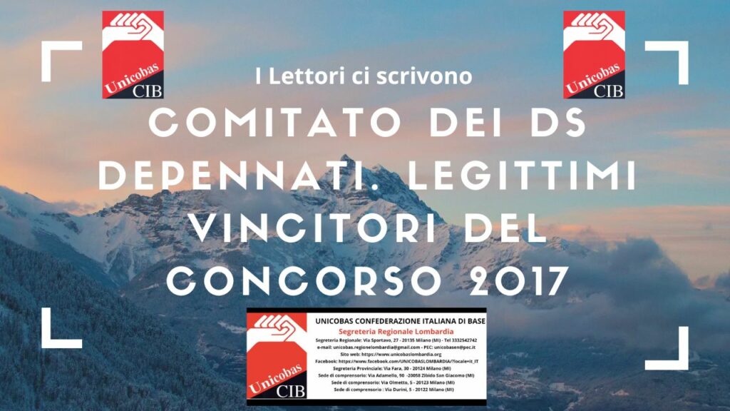 Comitato dei DS depennati. Legittimi vincitori del concorso 2017