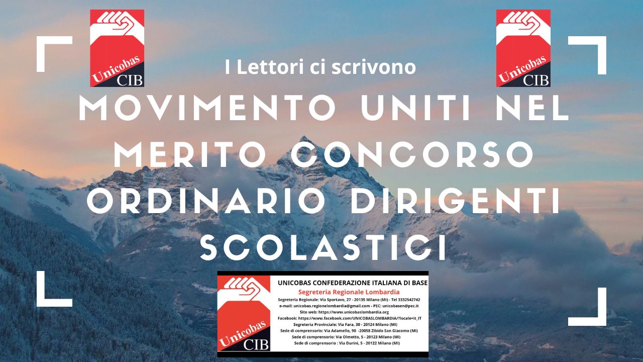 Movimento uniti nel merito concorso ordinario dirigenti scolastici