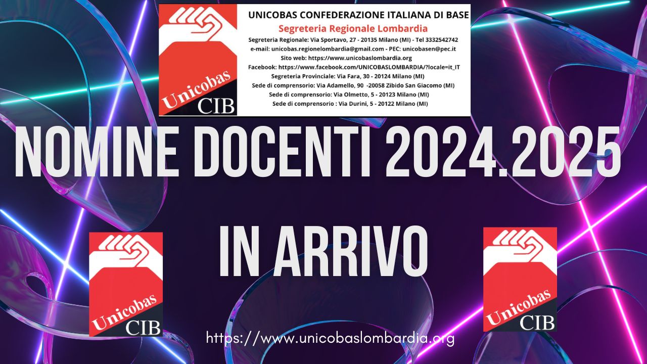 Nomine docenti 2024:2025 in arrivo