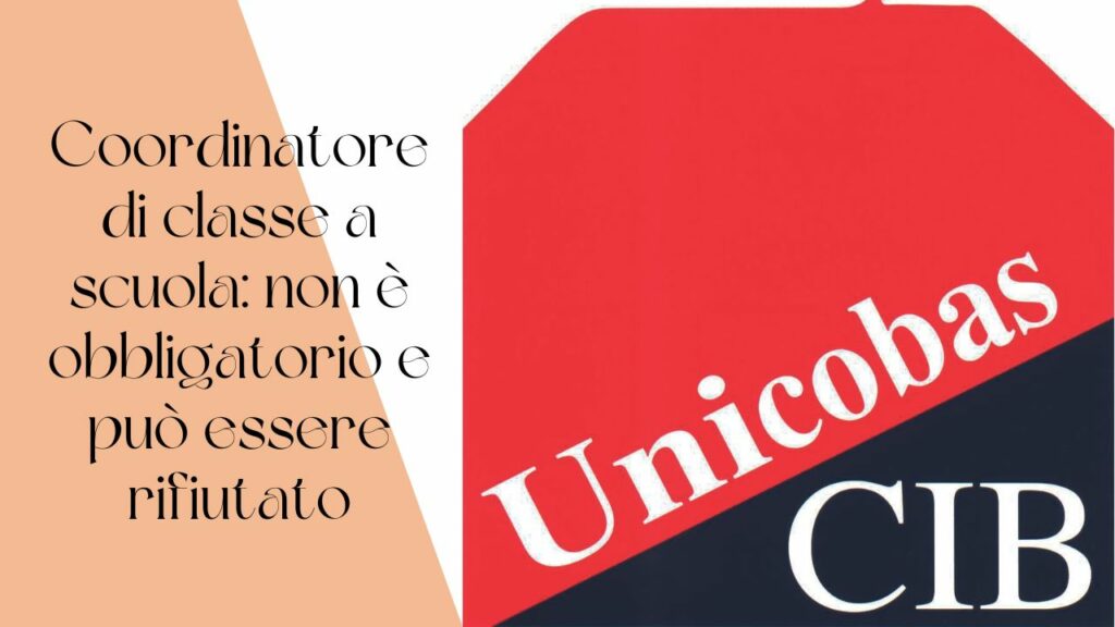 Coordinatore di classe a scuolanon è obbligatorio e può essere rifiutato