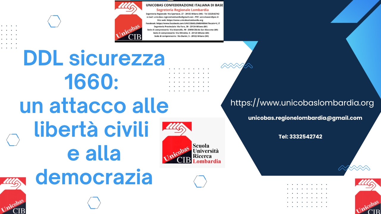 DDL sicurezza 1660 un attacco alle libertà civili e alla democrazia