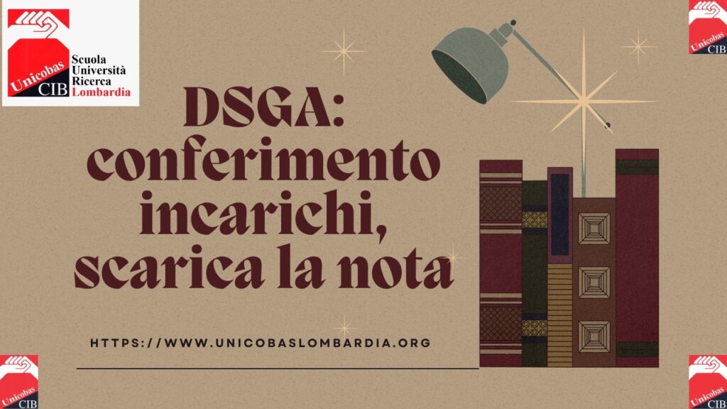 DSGA conferimento incarichi, scarica la nota