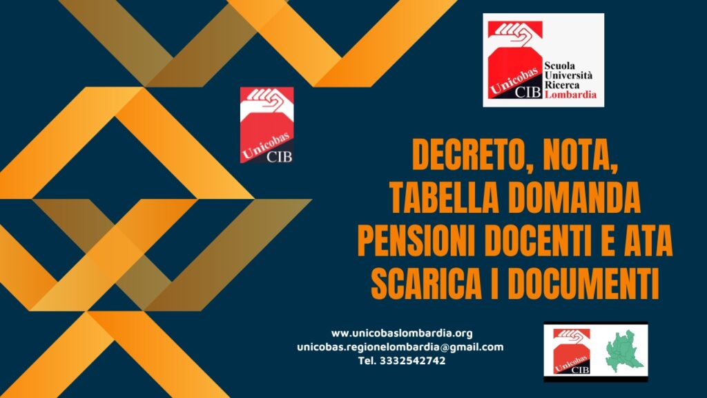 Decreto e Nota domanda pensioni docenti e ATA scarica i documenti