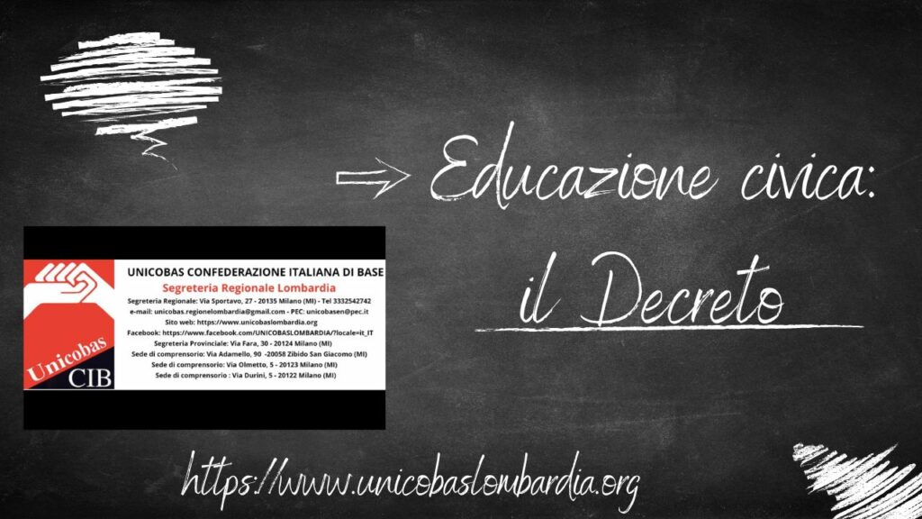 Educazione civica il decreto