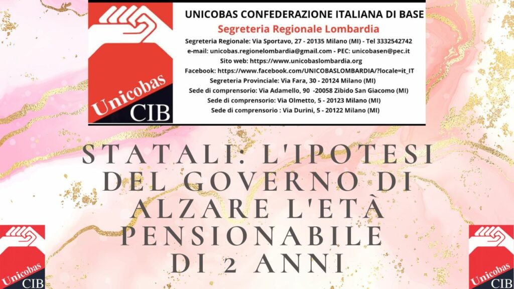 Statali l'ipotesi del governo di alzare l'età pensionabile di 2 anni