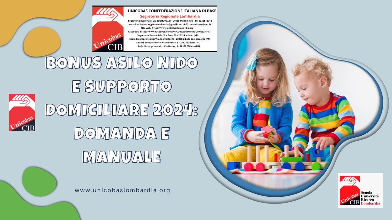 Bonus asilo nido e supporto domiciliare 2024 domanda e manuale