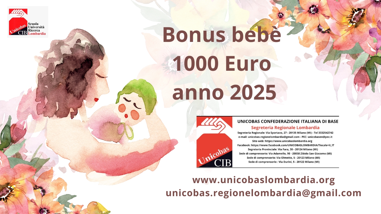 Bonus bebè di 1000 Euro 2025