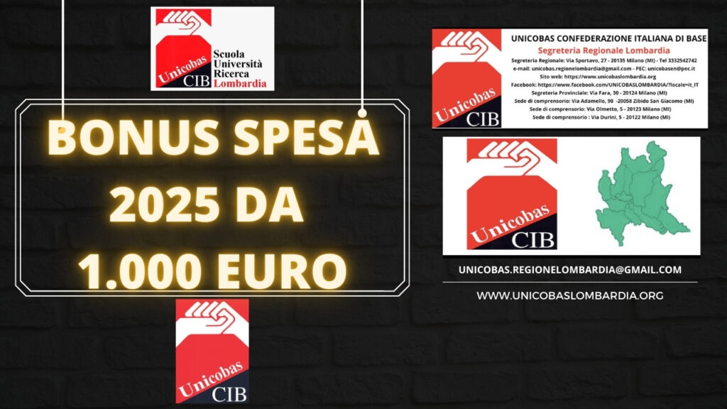 Bonus spesa 2025 da 1.000 euro