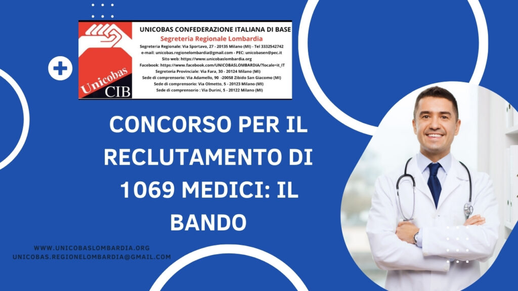 Concorso per il reclutamento di 1069 medici il bando