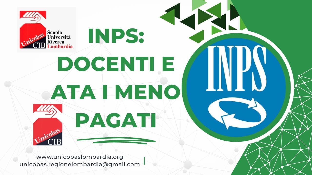 INPS docenti e ATA i meno pagati