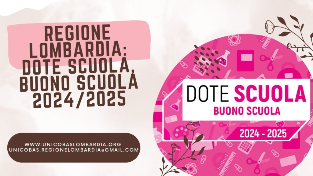 Regione Lombardia dote scuola, buono scuola 2024 2025