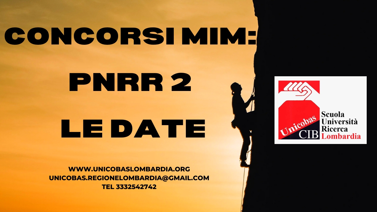 Concorsi MIM: PNRR 2, le date